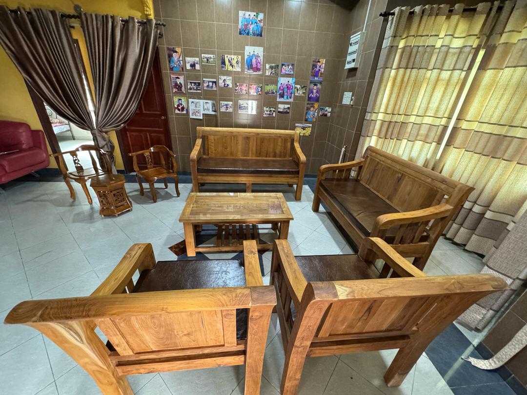 Set Sofa Cobra Semi TPK Fully Pasak Kayu Jati Gred A | Finishing Doff | RM18,999