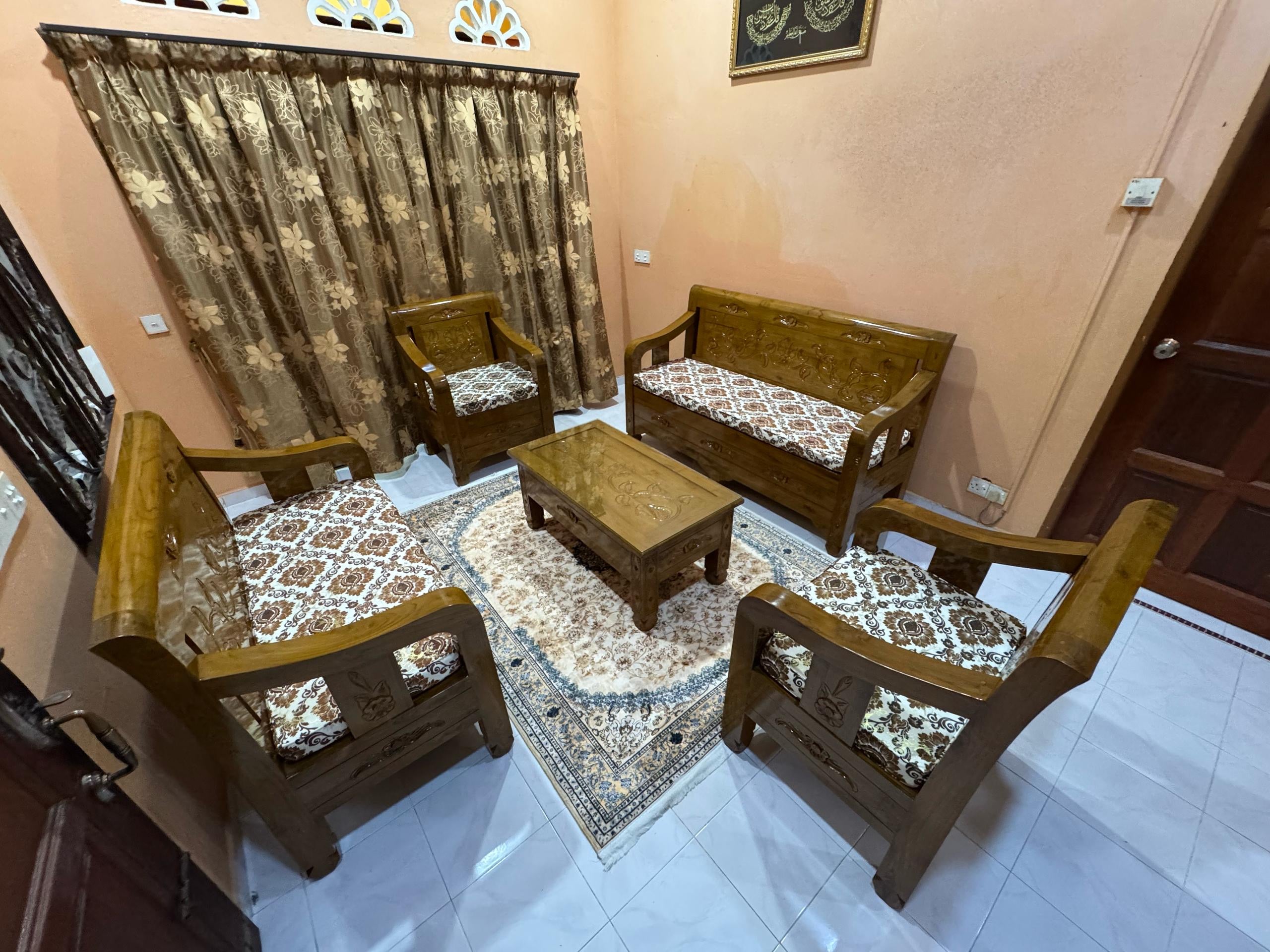 Set Sofa Cobra Semi TPK Kayu Jati Gred A | Fully Pasak | RM 8,999