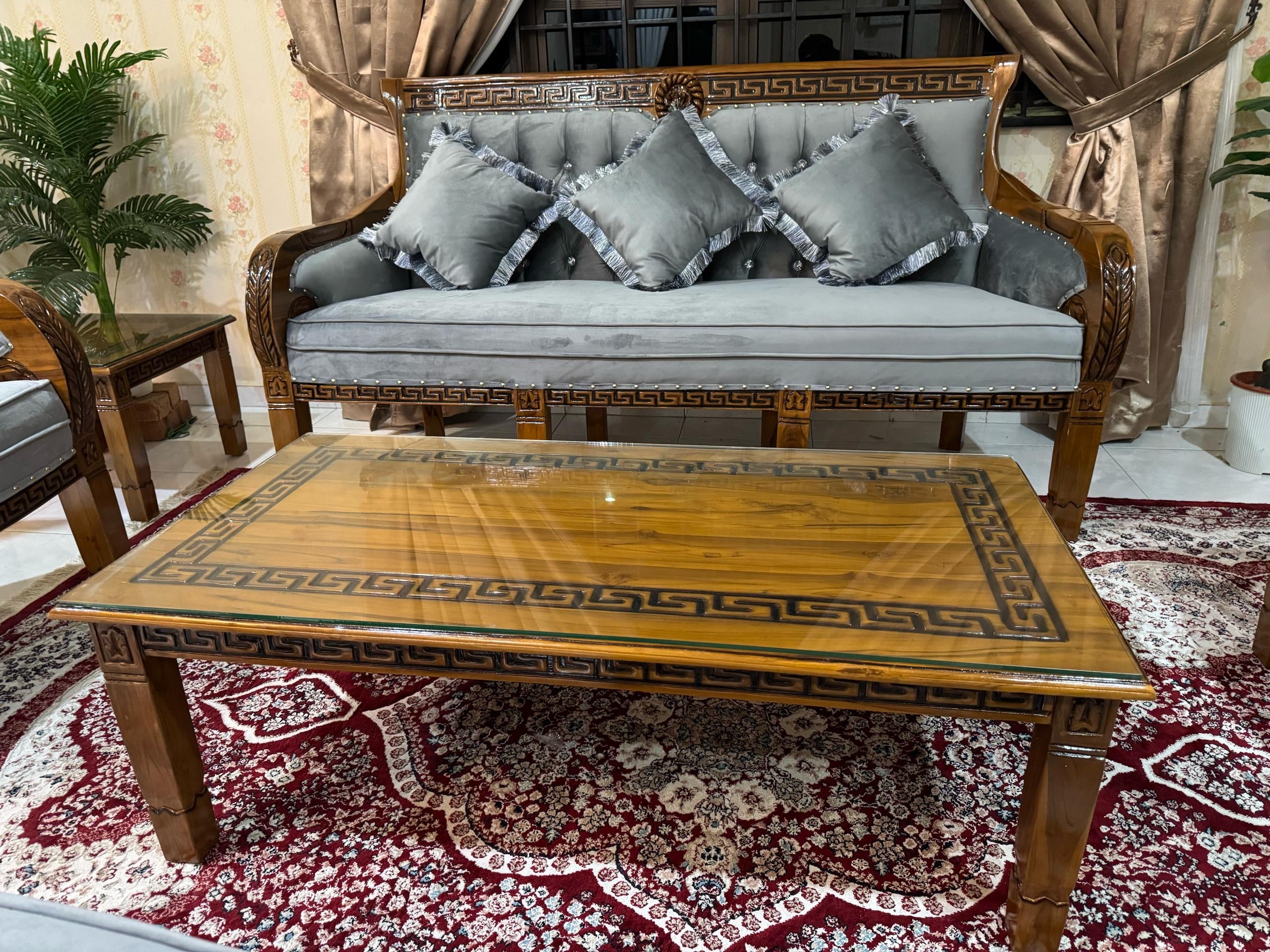 SET SOFA SERENA 3+2+1+1 & MEJA KOPI BESAR 1 DAN KOPI KECIL 1 GRED A - CUSTOME EDITION