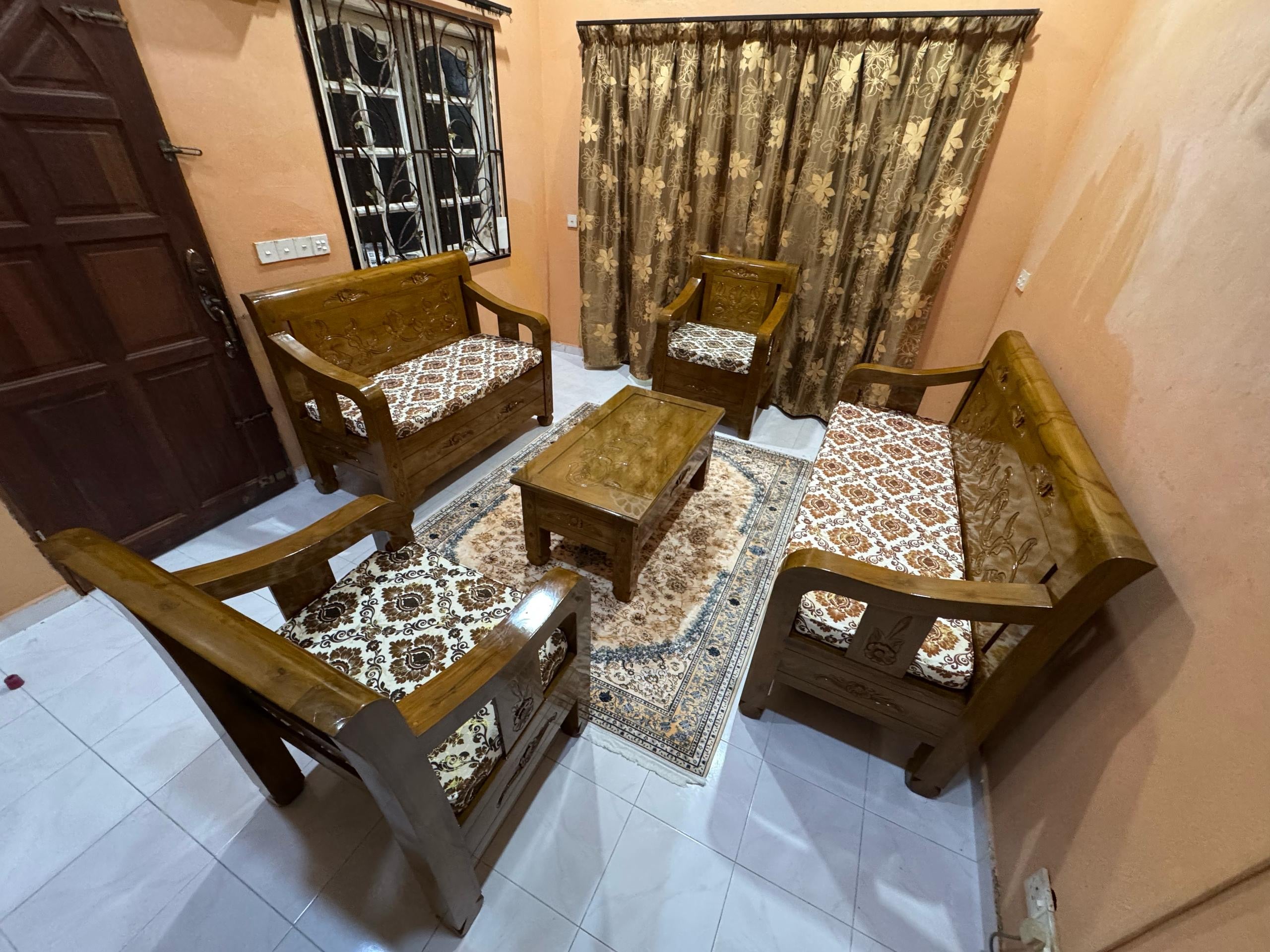Set Sofa Cobra Semi TPK Kayu Jati Gred A | Fully Pasak | RM 8,999