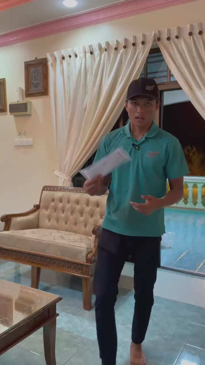 Load video: Set Sofa Alladin Berkusyen 3+2+1+1 | Fabrik Mewah | RM12,999